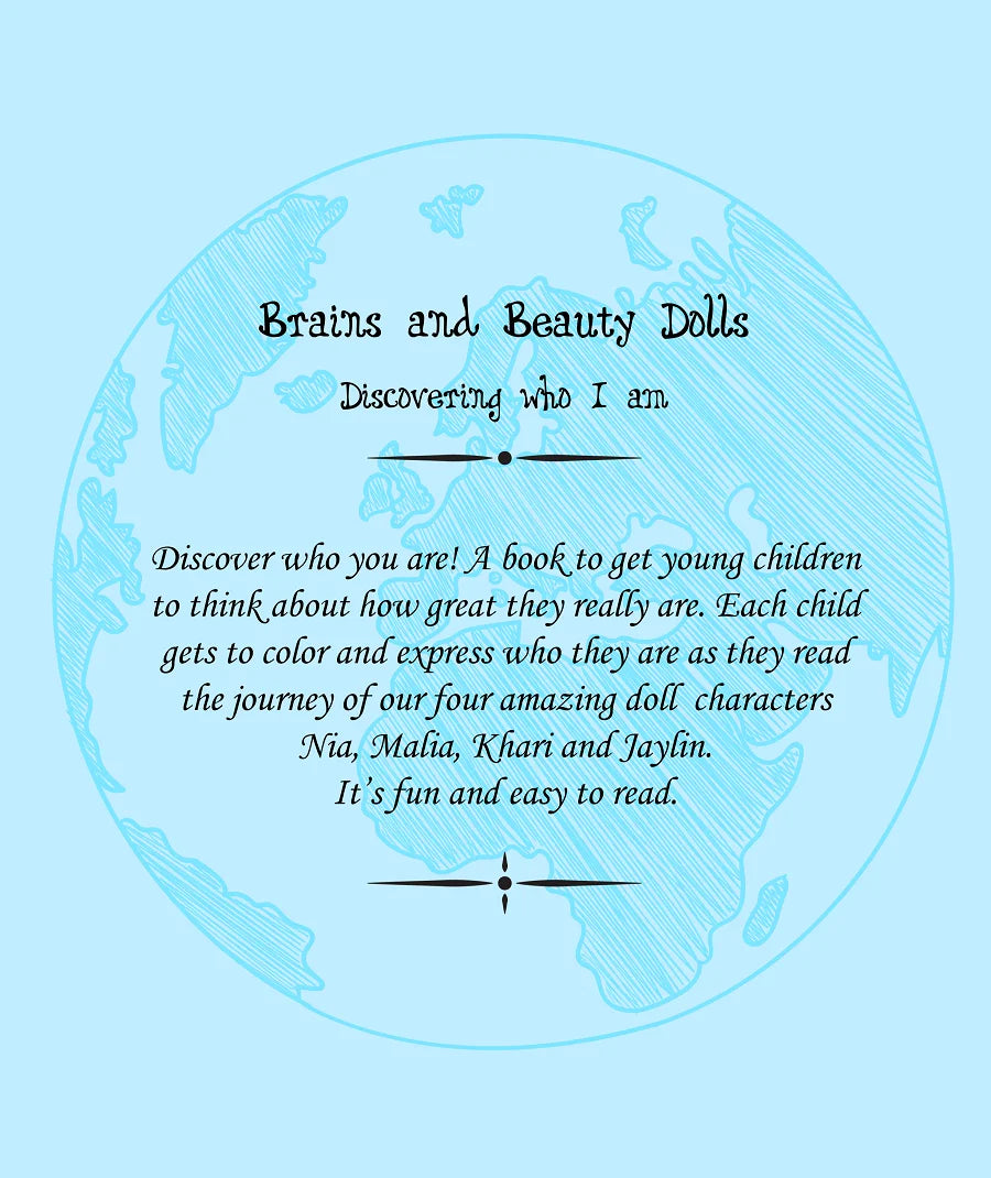 Brains and Beauty Dolls: Discovering who I am- Reading and coloring book