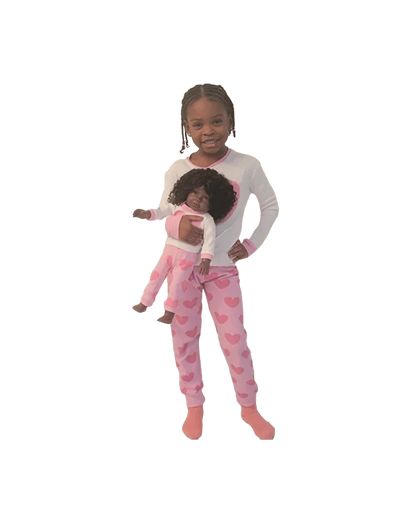 Empowering Heart PJs for Girls and 18 inch Dolls