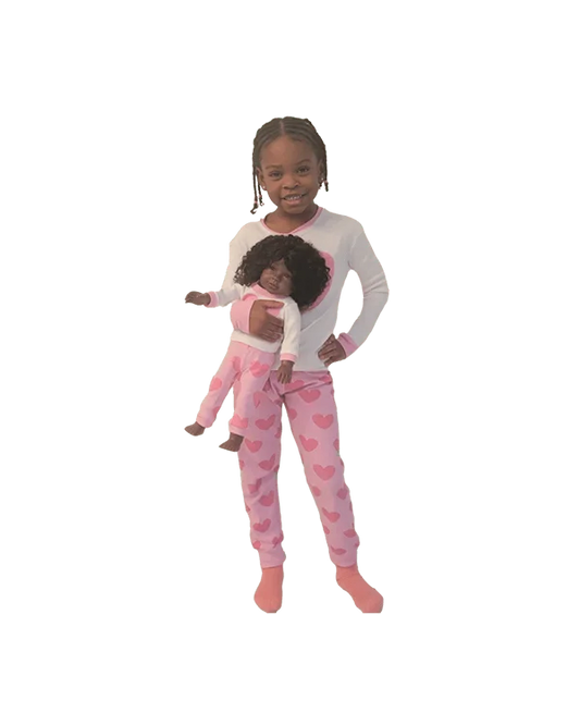 Empowering Heart PJs for Girls and 18 inch Dolls